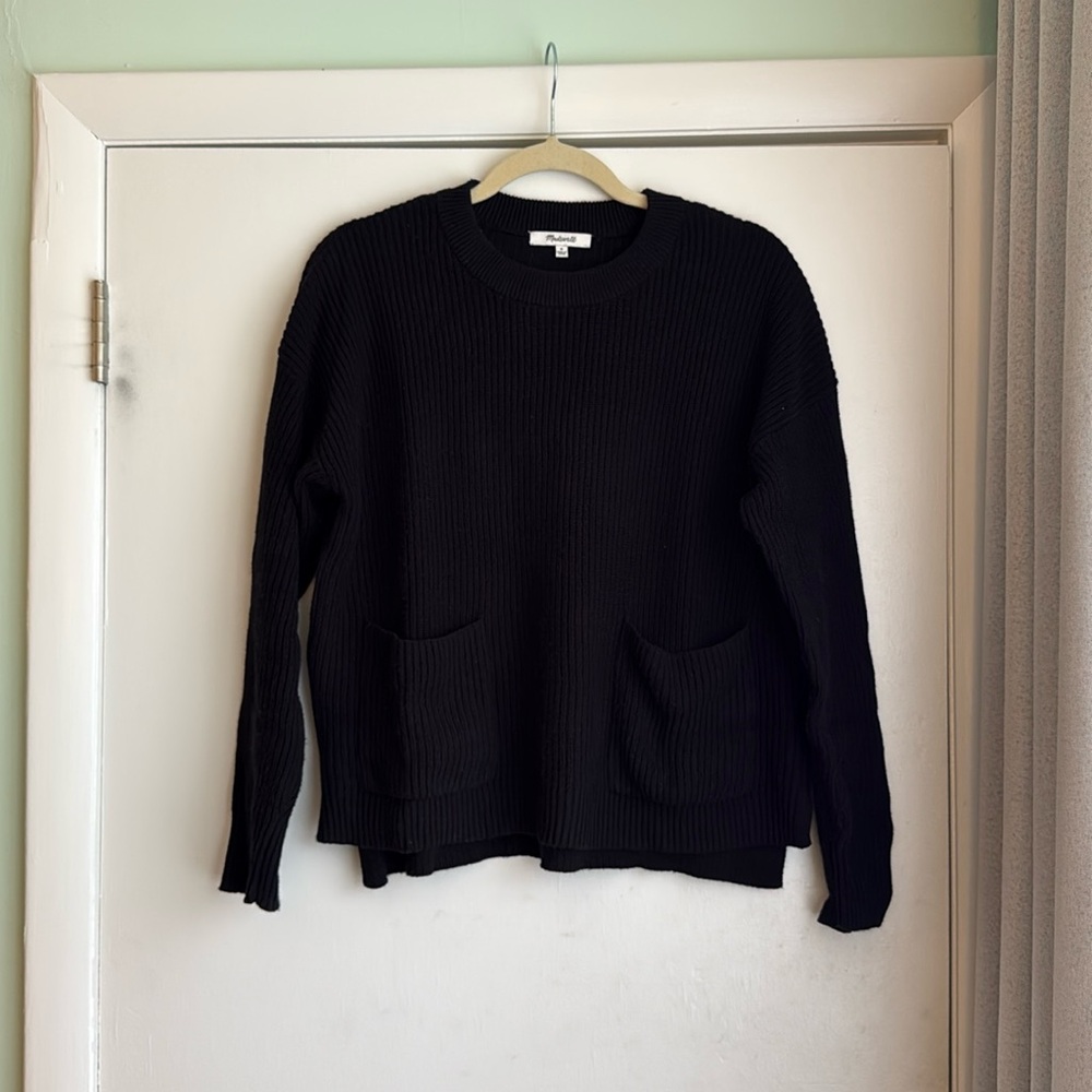 Madewell sweater, black, size medium